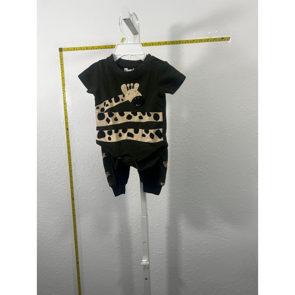 Baby Rebels Olive Green Graphic Bodysuit Infant 0-3M Short Sleeve Onesie